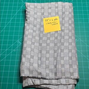 White and Black Plaid Fabric